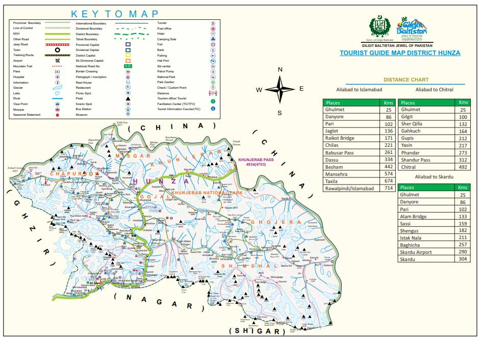 Hunza Map Hunza Valley Map